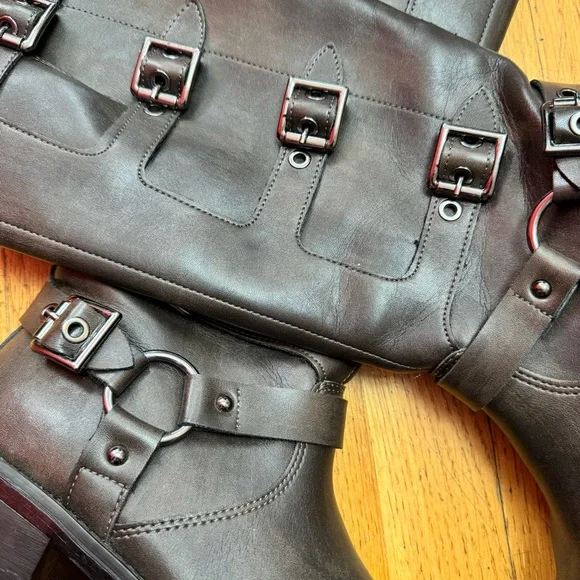 Brown Leather Knee-High Boots - Picture 8 of 11